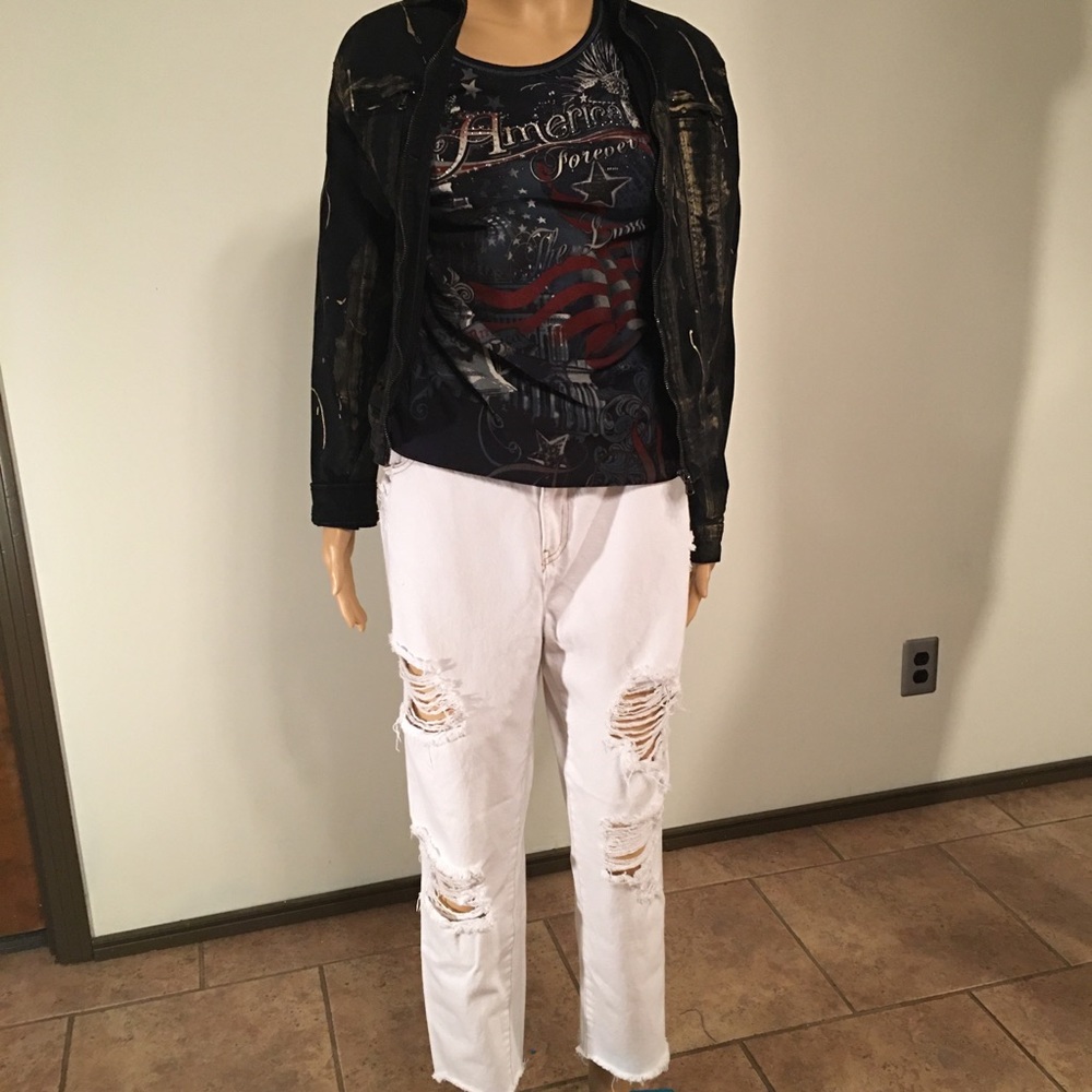 Blue Topic Painted Jean Jacket